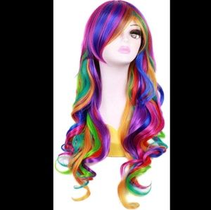 27.56'' Long Rainbow Big Wavy Ombre